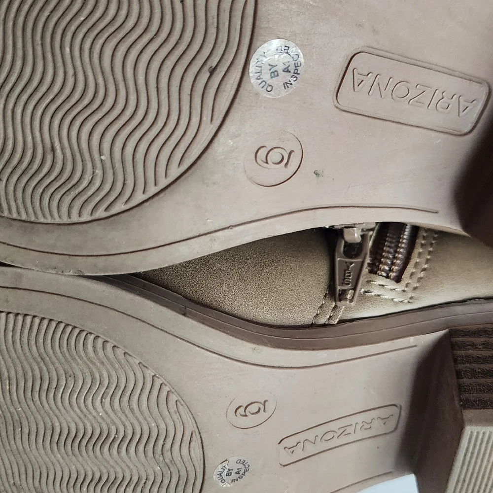 Arizona Jean Company Brown Ankle Booties with Side Zipper - Picture 8 of 8